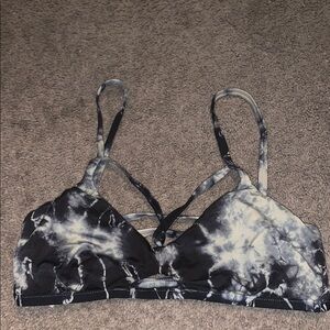 Blue Life Black and White Bikini Top